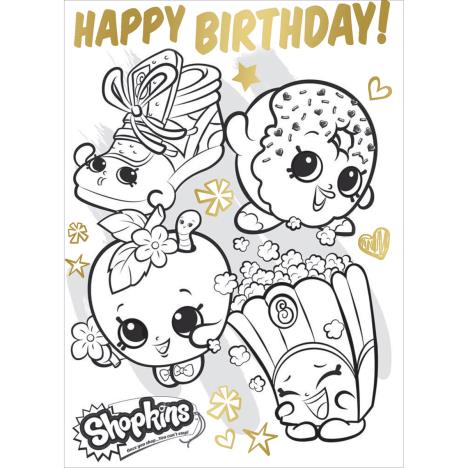 Shopkins Colour In Birthday Card with Poster £2.69